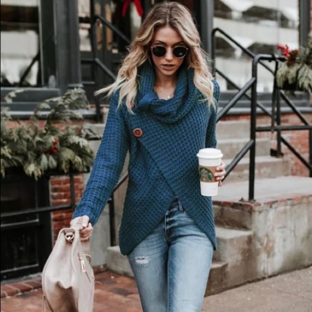 Wrap sweater